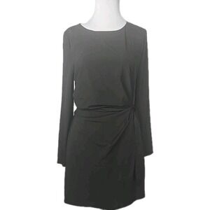 Arden B. Black Long Sleeve Side-Tie Dress Size Large L